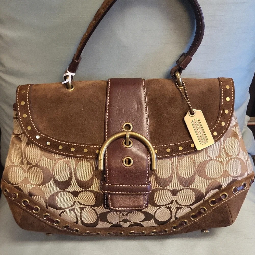 Coach Brown and Tan Women's Bag - Picture 5 of 13